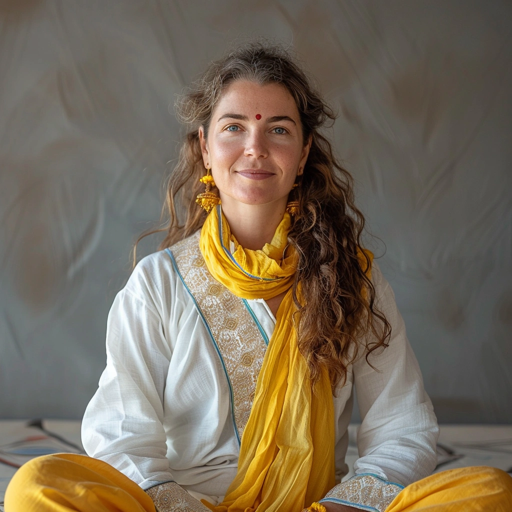 Ana Ionescu - instructor de meditație și mindfulness în ținută tradițională